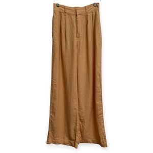 Abercrombie & Fitch Sloane Linen Blend Wide Leg Trouser Pants Short